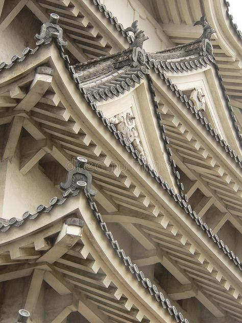 Japanese Roof, Himeji Castle, Digital Design Trends, Chinese Temple, Japanese Castle, Castles Interior, Landscape Background, Roof Detail, Japanese Architecture