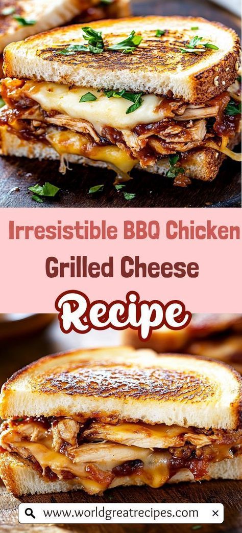 Searching for a simple yet satisfying meal? This BBQ Chicken Grilled Cheese recipe is your answer! Packed with shredded chicken, melted cheese, and smoky barbecue sauce, it's a delightful twist on the classic grilled cheese. Perfect for lunch or dinner, this comfort food is easy to whip up in just a few minutes. Follow our step-by-step guide for the ultimate cheesy experience, and don't forget to pair it with your favorite sides for the perfect meal! Bbq Grilled Cheese, Bbq Chicken Grilled Cheese, Cheesy Taco Sticks, Taco Sticks, Chicken Grilled Cheese, Quick Easy Family Meals, Recipe For Family, Grilled Cheese Recipe, Chicken Grilled