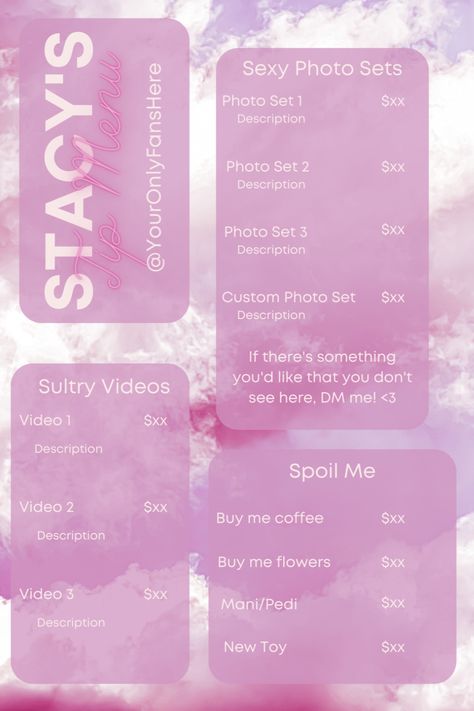 Sugarbaby Lifestyle Tips, Snapchat Premium, Menu List, Price List Template, Flower Video, List Template, Change Text, Menu Template, Photo Set