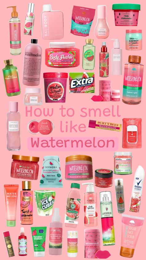 #watermelon #howtosmelllikewatermelon #watermelonaesthetic #watermelonskincare #watermelonshuffle Watermelon Skincare, Watermelon Girl, Fragrances Perfume Woman, Shower Skin Care, Body Smells, Pink Skin, Sugar Body, Pink Body, Bath And Body Care