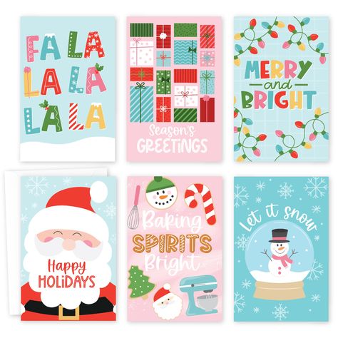 PRICES MAY VARY. If You’re Looking To Share Heartfelt Joy And Love This Christmas; Then you need these holiday greeting cards with envelopes; While other season greetings cards are made overseas, our christmas/holiday cards are USA made Make Loved Ones Feel Cherished; You'll receive 24 - 4x6" blank holiday cards with envelopes included, featuring 6 unique card designs; Send your warm wishes with these happy holidays cards boxed with envelopes / bulk holiday cards with envelopes Express Genuine F Christmas Greeting Card Messages, Happy Holidays Cards, Christmas Cards For Kids, Folded Christmas Cards, Christmas Note Cards, Business Christmas Cards, Snowman Christmas Cards, Santa Christmas Cards, Seasons Greetings Card