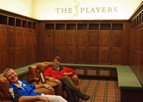 THE PLAYERS Locker Room at TPC Sawgrass Golf Locker, Golf Pro Shop, Wooden Lockers, Vintage Lockers, Golf Travel, Golf Trip, Vintage Classics, Locker Room, Florida Travel