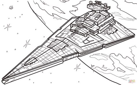 Star Wars Coloring Pages, Star Wars Coloring Book, Star Wars Coloring, Imperial Star Destroyers, Star Wars Colors, Star Wars Spaceships, Coloring Images, Star Wars Drawings, Star Wars Empire