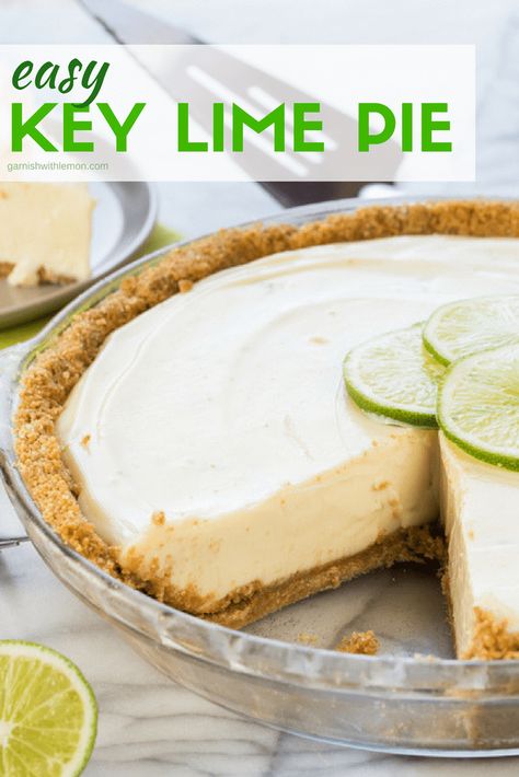 Easy Key Lime Pie Recipe, Key Lime Pie Recipe No Bake, Easy Key Lime Pie, Key Lime Recipes, Key Lime Desserts, Key Lime Pie Easy, Key Lime Pie Recipe, Lime Desserts, Lime Pie Recipe