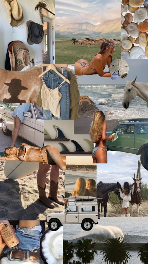 Beachy Cowboy Aesthetic, Coastal Cowboy Home Aesthetic, Ocean Cowgirl Aesthetic, Beachy Country Aesthetic, Coastal Cowgirl Summer Aesthetic, Coastal Cowgirl Mood Board, Surf Cowboy Aesthetic, Costal Cowboy Aesthetic, Coastal Cowgirl Aesthetic Apartment