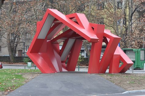 Tivoli Park, Temporary Installation, Urban Sculpture, Ljubljana Slovenia, Public Sculpture, Landscape Elements, Urban Park, Urban Furniture, Landscape Architecture Design