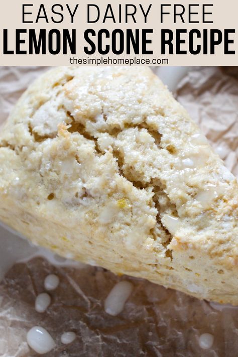 Dairy Free Scones, Lemon Scones Recipe, Healthy Scones, Oat Scones, Blueberry Lemon Scones, Vegan Scones, Scones Recipe Easy, Dairy Free Treats, Lemon Scones