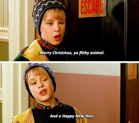 Home Alone:  Merry Christmas ya filthy animal.  And a happy new year. Christmas Movies Quotes, Christmas Movie Quotes Funny, Kevin Home Alone, Merry Chrysler, Funny Christmas Movies, Christmas Movie Quotes, Home Alone Movie, Christmas Films, Macaulay Culkin