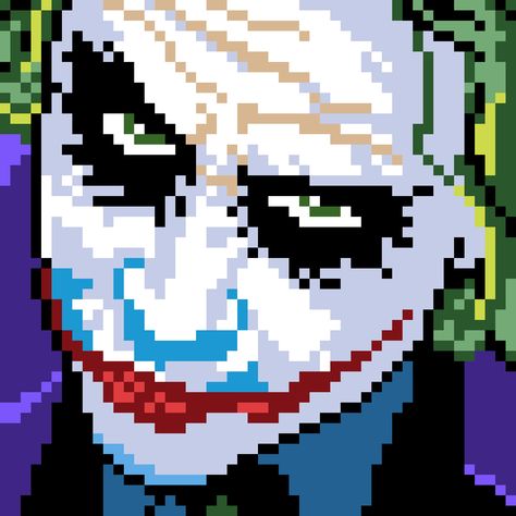 The Joker pixel art 50x50 grid Clown Pixel Art Grid, 50x50 Pixel Art, Pixel Art Face, 32 By 32 Pixel Art, Pixel Art 32x32 Grid, 32 X 32 Pixel Art, Pixel Art Hard, Face Pixel Art, 32x32 Pixel Art Grid