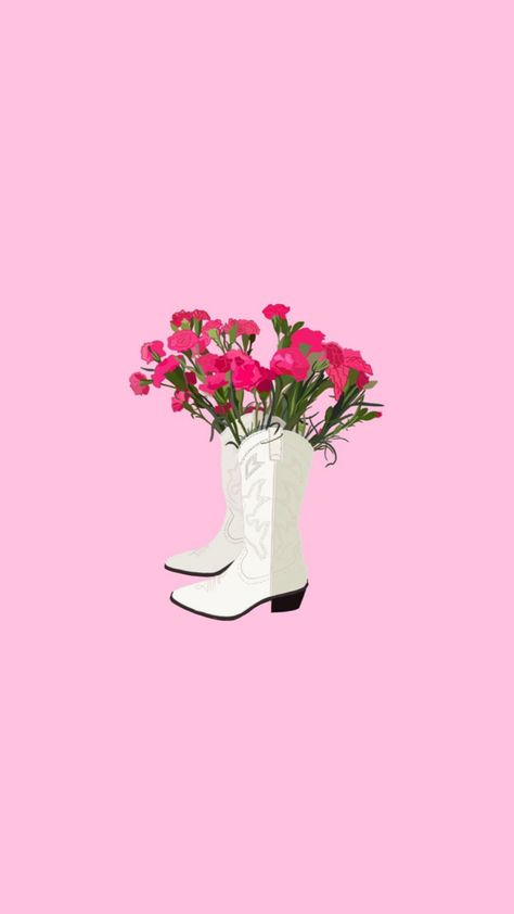 Vase Wallpaper, Western Wallpaper Iphone, Picture Boards, Pretty Wallpapers Backgrounds, Picture Design, Cowgirl Boots, Pink Aesthetic, Wall Collage, Pretty Wallpapers