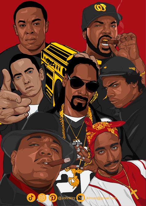 Eminem Dr Dre, Biggie Smalls Art, Hip Hop Background, Old School Rap, Tupac And Biggie, Tupac Art, Tupac Wallpaper, Rapper Shirts, Y2k Hello Kitty