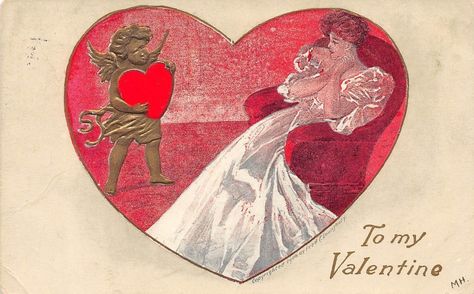 To My Valentine, Valentine Cupid, Valentine Postcards, My Funny Valentine, Saint Valentine, My Valentine, Vintage Valentines, Vintage Postcard, Vintage Cards