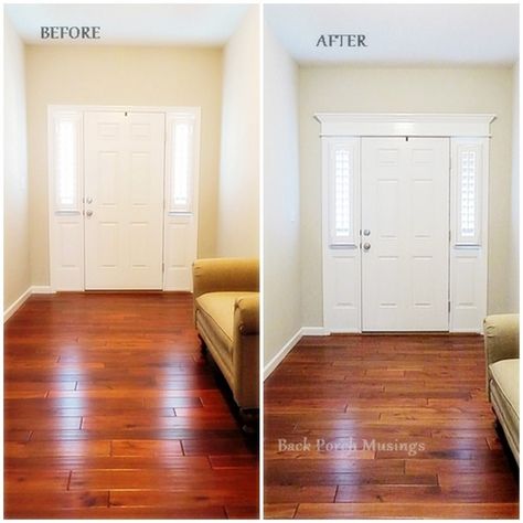 Door Trim, Hus Inspiration, After Pictures, Door Makeover, Home Upgrades, Updating House, French Door, Before And After Pictures, Baseboards