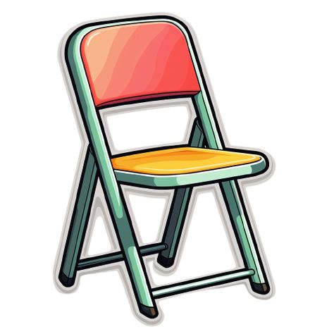 Just a folding chair Sticker Folding Chair Tattoo, Chair Illustration, Folding Chair, Writing Prompts, Writing, For Sale, Quick Saves