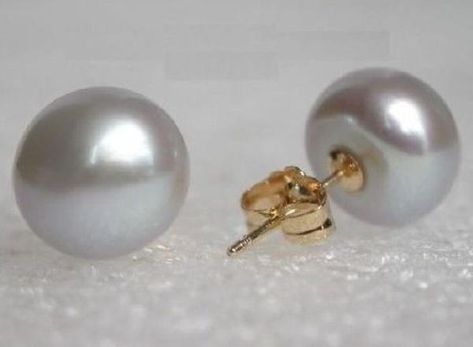 Brand Name: Cinily Earring Type: Stud Earrings Item Type: Earrings Fine or Fashion: Fashion Model Number: mm Shape\pattern: Round Style: Trendy Pearl Type: Freshwater Pearls Gender: Women Material: Pearl Metals Type: Gold Plated Grey Pearl Earrings, Black Freshwater Pearls, Natural Pearl Earrings, Pearl Farm, Freshwater Pearls Earrings, Pearl Earring, Natural Pearl, Pearl Types, Gold Accessories