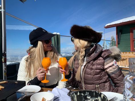 Aspen, cloud nine with champagne Cloud 9 Aspen, Drinking Champagne, Cloud 9, Aspen, Vermont, Fur Coat, Winter Hats, Champagne