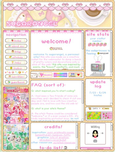 Cute Blog Design, 2000 Computer Aesthetic, Neocities Template, Strawpage Ideas, Kawaii Website, Pretty Websites, Cute Websites, Gboard Keyboard Theme Aesthetic, Myspace Layout