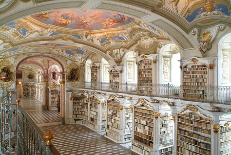 The world’s most beautiful library (Benedictine Abbey, western Steiermark, Austria) Dream Library, Beautiful Library, Castle Aesthetic, Library Aesthetic, Baroque Architecture, Beautiful Architecture, Art And Architecture, Prague, Dublin