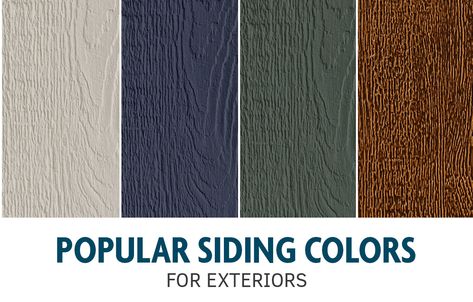 Now trending for 2021 - eye-catching siding colors! Whether you're building or remodeling, the color of your siding shows off your personality. Keep it natural with gray or neutral siding, or make a statement with blue or black colors. Built on LP® SmartSide®, Diamond Kote®'s 30-year No Fade Warranty ensures whatever color you choose will last for years to come. Exterior House Colors Lp Smartside, 2023 Vinyl Siding Trends, Popular Siding Colors For Houses 2023, Urban Blue Vinyl Siding, Lp Siding Colors, 2023 Siding Trends, Glacier Fog Diamond Kote Siding, Mitten Siding Colors, Exterior Siding Trends 2023