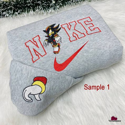 Cute Shadow And Sonic Nike Embroidered Sweatshirts, Nike Embroidery Matching Check more at https://viralustee.com/product/cute-shadow-and-sonic-nike-embroidered-sweatshirts-nike-embroidery-matching/ Shadow And Sonic, Sweatshirts Nike, Nike Embroidery, Sonic Heroes, Cute Sweatshirts, Shadow The Hedgehog, Embroidered Sweatshirts, Sonic, Harry Potter