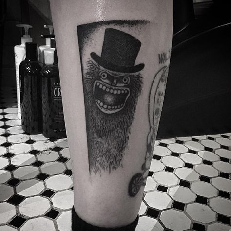 The Babadook by @ weepandforfeit #babadook #is #chilling #n #i #feel #like #shait #tttism #blackworkerssubmission #iblackwork #onlyblackart #darkartists #btattooing #blacktattooart #blacktattoo #dotwork ##tattoo #blacktattoo #yallknow Babadook Tattoo, Tattoo Nightmares, The Babadook, Dotwork Tattoo, American Tattoos, Tattoo Desings, B Tattoo, Horror Tattoo, Black Tattoos