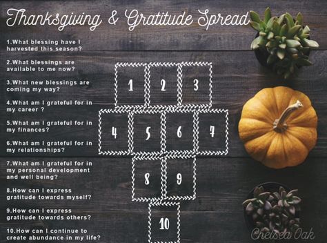 Gratitude Tarot Spread, Thanksgiving Tarot Spread, Divination Methods, Thanksgiving Gratitude, Tarot Card Spreads, Reading Tarot, Tarot Spread, Witchy Stuff, Truth Of Life