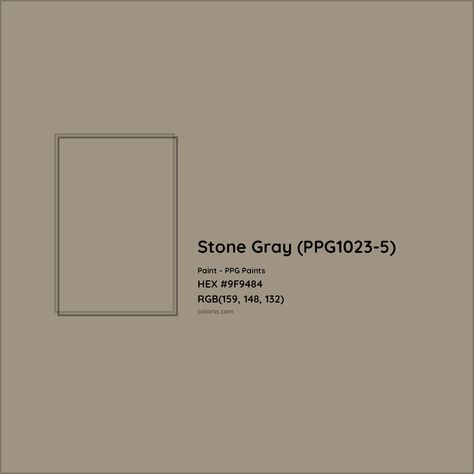 PPG Paints Stone Gray (PPG1023-5) Paint color codes, similar paints and colors Analogous Color Scheme, Paint Color Codes, Rgb Color Codes, Hexadecimal Color, Choosing Paint Colours, Rgb Color Wheel, Ppg Paint, Monochromatic Color Palette, Choosing Paint