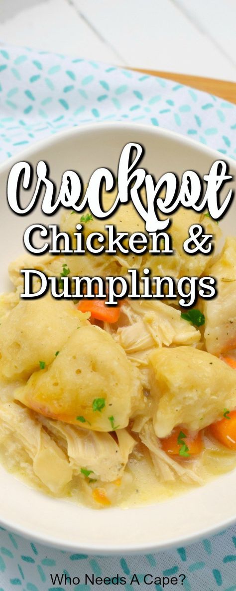 Chickenanddumplings Crockpot, Crockpot Dumplings, Crockpot Chicken Dumplings, Meal For Dinner, Chicken Dumpling Soup, Homemade Chicken And Dumplings, Crockpot Chicken And Dumplings, Chicken Dumplings, Easy Crockpot Chicken