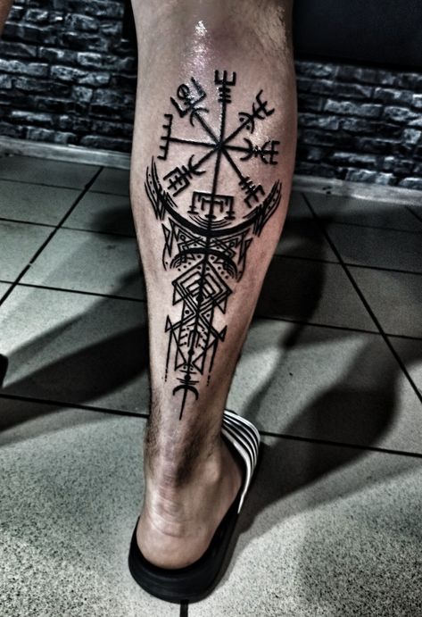 Man Legs Tattoo, Leg Tattoo Men Viking, Viking Leg Tattoo Men, Viking Tattoo Leg, Scandinavian Tattoo Men, Tattoo Legs Men, Back Leg Tattoo Men, Men Calf Tattoo Ideas, Viking Leg Sleeve