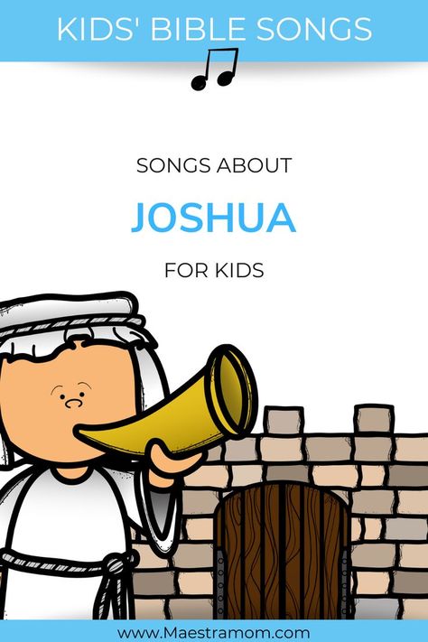 Simple Bible Songs for Kids about Joshua and the battle of Jericho, sung to familiar tunes for use in Bible class, home, and church. Battle Of Jericho Craft Preschool, Joshua And The Battle Of Jericho Craft, Joshua And Jericho, Jericho Bible, Joshua Bible, Bible Songs For Kids, Battle Of Jericho, Sunday School Songs, Toddler Bible