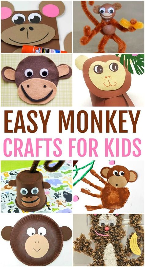 Find all the best monkey crafts for kids in one collection! These easy crafts are perfect for unit studies for preschool and early elementary. Monkey Crafts For Kids, Monkey Craft, Projects Design Ideas, Monkey Valentine, Zoo Animal Crafts, Paper Plate Animals, Toddler Valentine Crafts, Monkey Crafts, Summer Craft Ideas