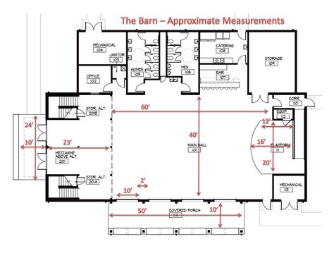 Function Hall Floor Plan, Banquet Hall Plan, Wedding Venue Floor Plans, Event Venue Design, Farmhouse Wedding Venue, Wedding Lawn, Barn Remodel, Wedding Banquet Hall, Hall Flooring