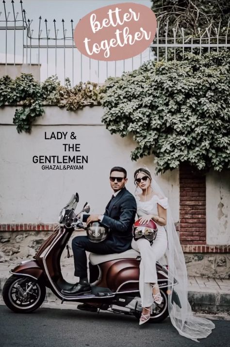 Prenup With Motorcycle, Bride And Groom Motorcycle, Motorcycle Bride And Groom, Bride On Motorcycle, Wedding Photo Motorcycle, Prenup Motorcycle, Motorcycle Prewedding, Bride Motorcycle, Motorcycle Wedding Pictures