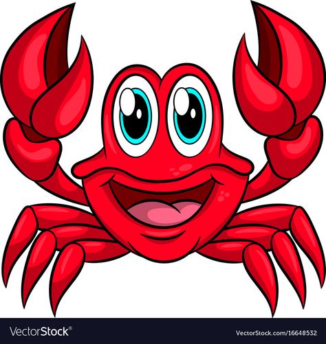 Crab Pictures, Crab Clipart, Crab Logo, Cartoon Crab, Crab Cartoon, Mermaid Cartoon, Vbs 2024, Simple Cartoon, Cartoon Logo