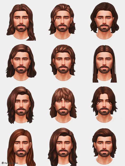 Sims 4 Man Bun Maxis Match, Sims 4 Cc Man Beard, Sims 4 Custom Content Male Hair, Sims 4 Goatee, Sims 4 Mustache, Long Male Hair Sims 4 Cc, Sims 4 Cc Beard Male, Maxis Match Long Hair, Sims 4 Cc Long Hair Male