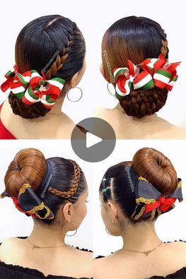 Mexican Hairstyles For Women, Mexican Hairstyles, Womens Hairstyles, Ribbon, Hairstyles, Pastel, Hair Styles