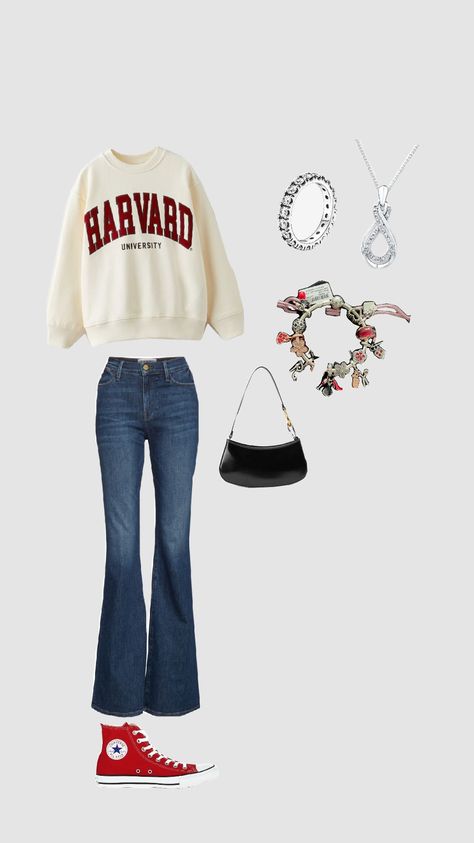 outfit idea Harvard Sweater Outfit, Harvard Aesthetic Outfit, Harvard Outfit, Harvard Aesthetic, Harvard Sweater, Aesthetic Lookbook, Sweater Outfit, Harvard University, Professional Outfits