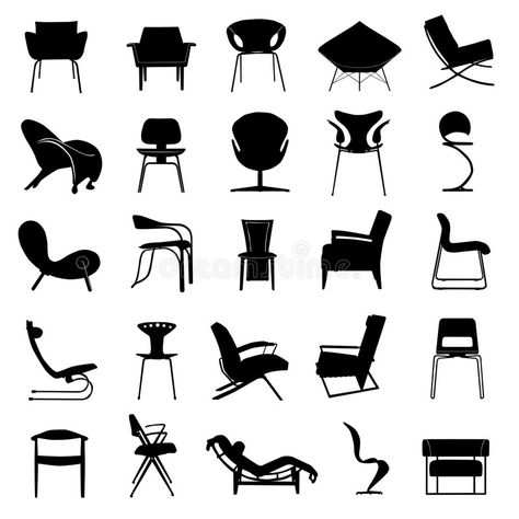 Homework Inspiration, Architecture Symbols, Chairs Logo, Iconic Chairs, Love Chair, Modern Chair, Drawing Expressions, Icon Set Vector, Stock Photography Free