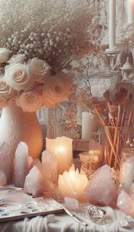 Spiritual Room Aesthetic, Spiritual Mindset, Sage Wands, Spiritual Room, Web Ideas, Wallpaper Theme, Glam Aesthetic, Crystal Altar, Crystal Vibes