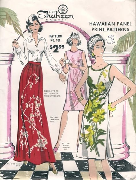 Shift Skirt, Hawaii Pattern, Jewel Neck Dress, Women's Sewing Pattern, Pattern Dress Women, Skirt Patterns Sewing, Panel Dress, Womens Sewing Patterns, Sewing Skirts