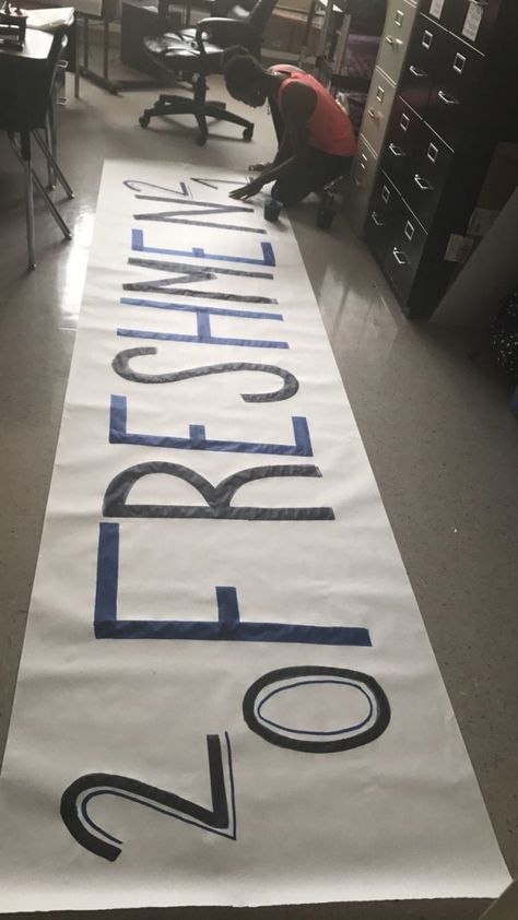 Freshmen Sign #highschool #high #school #spirit Freshmen Poster Ideas, Freshman Hallway Decorations, Freshman Spirit Posters, Freshman Cheer Signs, Freshmen Posters Pep Rally, Class Signs Pep Rally Freshman, Freshman Signs Ideas, Freshman Class Posters, Pep Assembly Posters