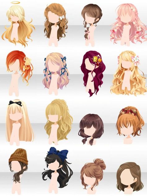 Cute Hairstyles For Long Hair Drawing, Main Character Hairstyle Anime, Drawn Hairstyles Female, Kawaii Anime Hairstyles, Anime Hairstyles Female Hair Reference Long, Your Name Hairstyle, Pigtail Hairstyles Drawing, Anime Hairstyles Female Long, Hairstyles For Long Hair Drawing