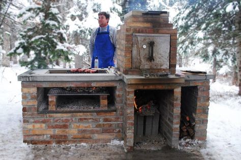 20 Incredible Grill Setups | Digital Trends Brick Smoker, Brick Grill, Smoker Plans, Brick Bbq, Barbecue Smoker, Diy Grill, Backyard Grilling, Outdoor Oven, Outdoor Grills