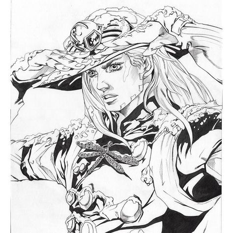 Gyro Zeppeli Drawing, Gyro Zeppeli Manga Panel, Gyro Zeppeli Manga Black And White, Gyro Zeppeli Black And White, Jojo's Bizarre Adventure Manga Panels, Hirohiko Araki Art, Jojo's Bizarre Adventure Art, Jojo's Bizarre Adventure Manga, Gyro Zeppeli