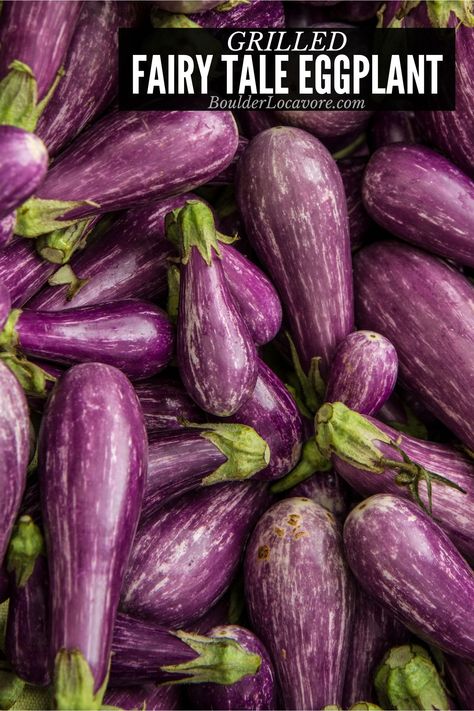 Tiny little Fairy Tale Eggplant is easy to prepare. It's perfect for fast grilling. No peeling or salting required! Only 3 minutes grill time too! Fairy Eggplant, Fairy Tale Eggplant, Best Cauliflower Recipe, Egg Plant, Grill Time, Baba Ganoush, Eggplant Color, Plant Wallpaper, Eggplant Recipes