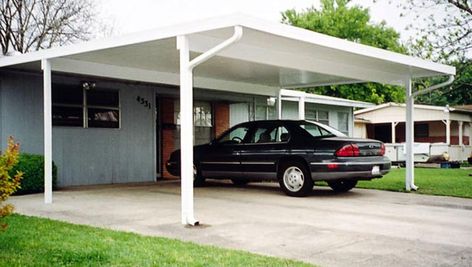 Constructed to be affordable, maintenance free, attractive and custom fit to your home or business covering your patio, carport or deck. Carport Addition, Cantilever Carport, Aluminum Carport, Modern Carport, Carport Ideas, Carport Patio, Carport Plans, Carport Canopy, Metal Carports