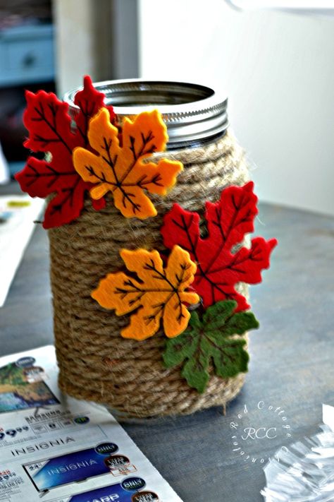 Mason Jar Craft Ideas, Easy Mason Jar Crafts Diy, Jar Craft Ideas, Fall Mason Jar Crafts, Easy Mason Jar Crafts, Mason Jar Craft, Fall Mason Jars, Fall Pumpkin Crafts, Fall Decor Diy Crafts