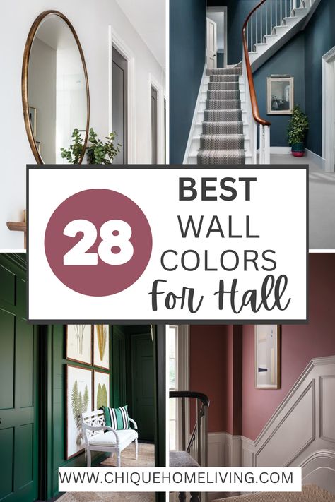 Entrance Way Paint Colors, Best Color For Entryway, Hall Colors Wall, Two Tone Entryway Wall Colors, Foyer Wall Painting Ideas, Two Story Foyer Paint Colors, Entry Paint Colors Entryway, Hallway Decorating Colours Entrance Halls Paint Colors, Hallway Wall Color Ideas