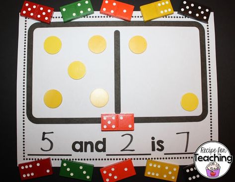 Dominoes Math Games, Classroom Activities Elementary, Math Addition Games, Winter Math Centers, Winter Classroom Activities, Kindergarten Math Games, Eureka Math, Math Centers Kindergarten, Math Activities For Kids