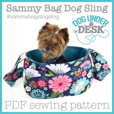 The Sammy Bag... Regenerated - Dog Under My Desk Dog Carrier Sling, Dog Sling, Sling Carrier, Dog Clothes Patterns, Dog Allergies, Dog Activities, Dog Carrier, Diy Dog Stuff, Small Dog